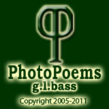photopoems logo -2 P's back to back with g.l. bass underneath